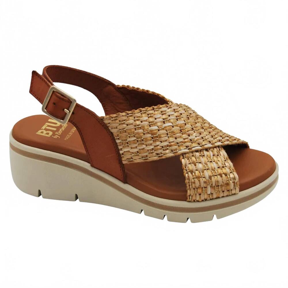 NEW BTU BY BERTUCHI women's farrah sandals in natural/almendra